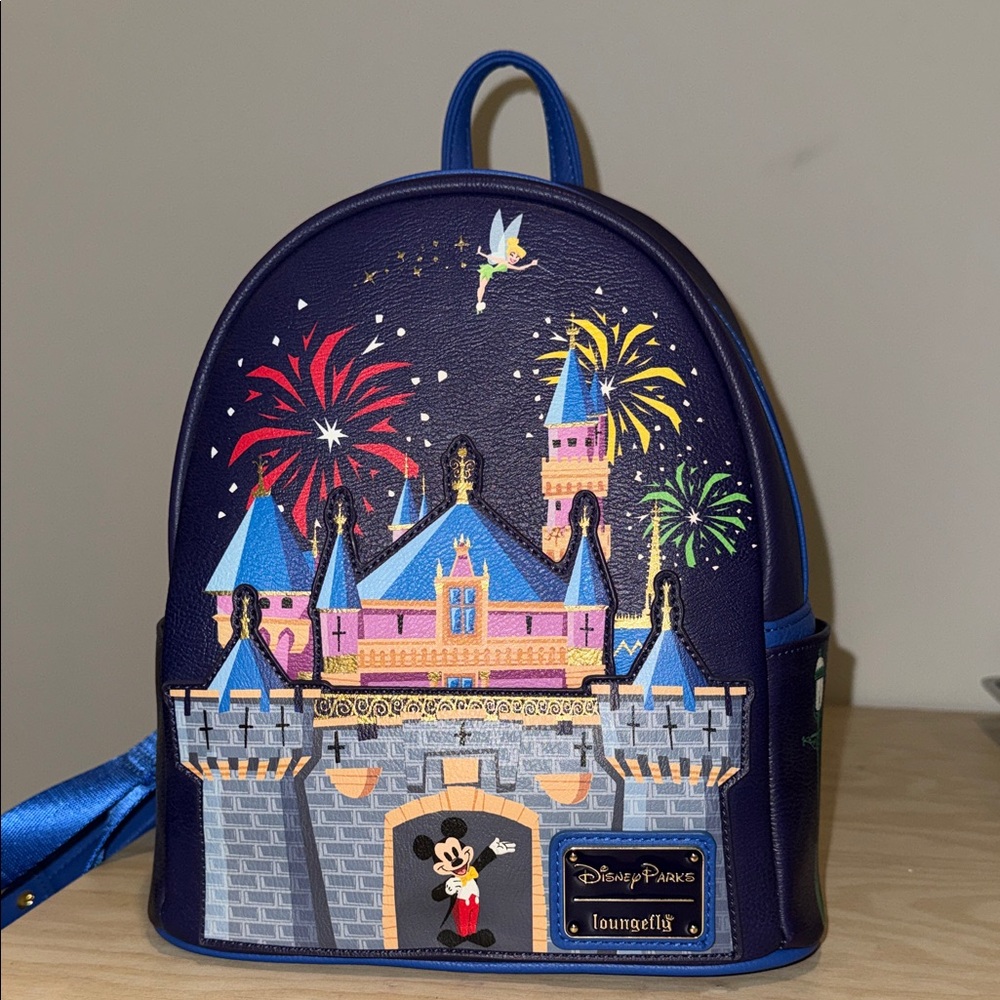 Loungefly Disney Parks Navy Castle Backpack